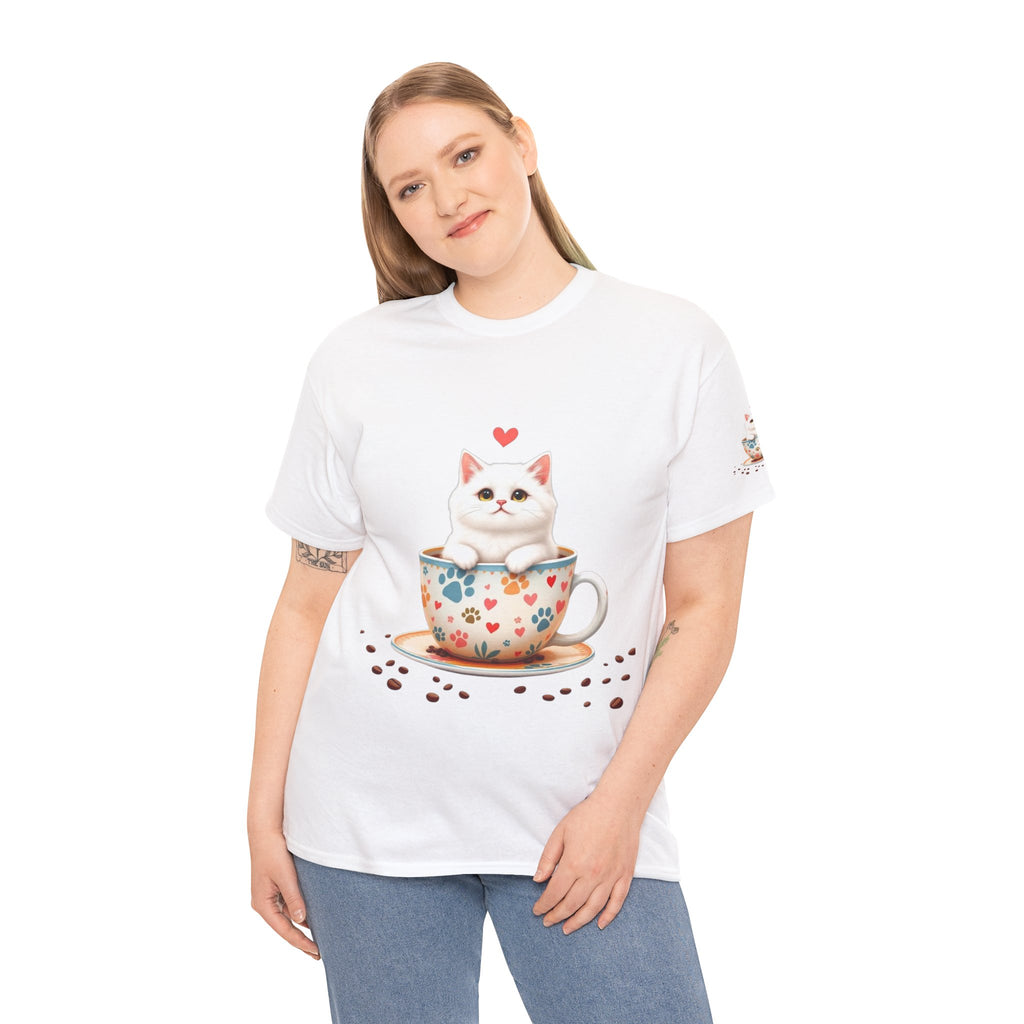 CatCup: Camiseta de Gatito en taza de café, CoffeeLovers Collection.