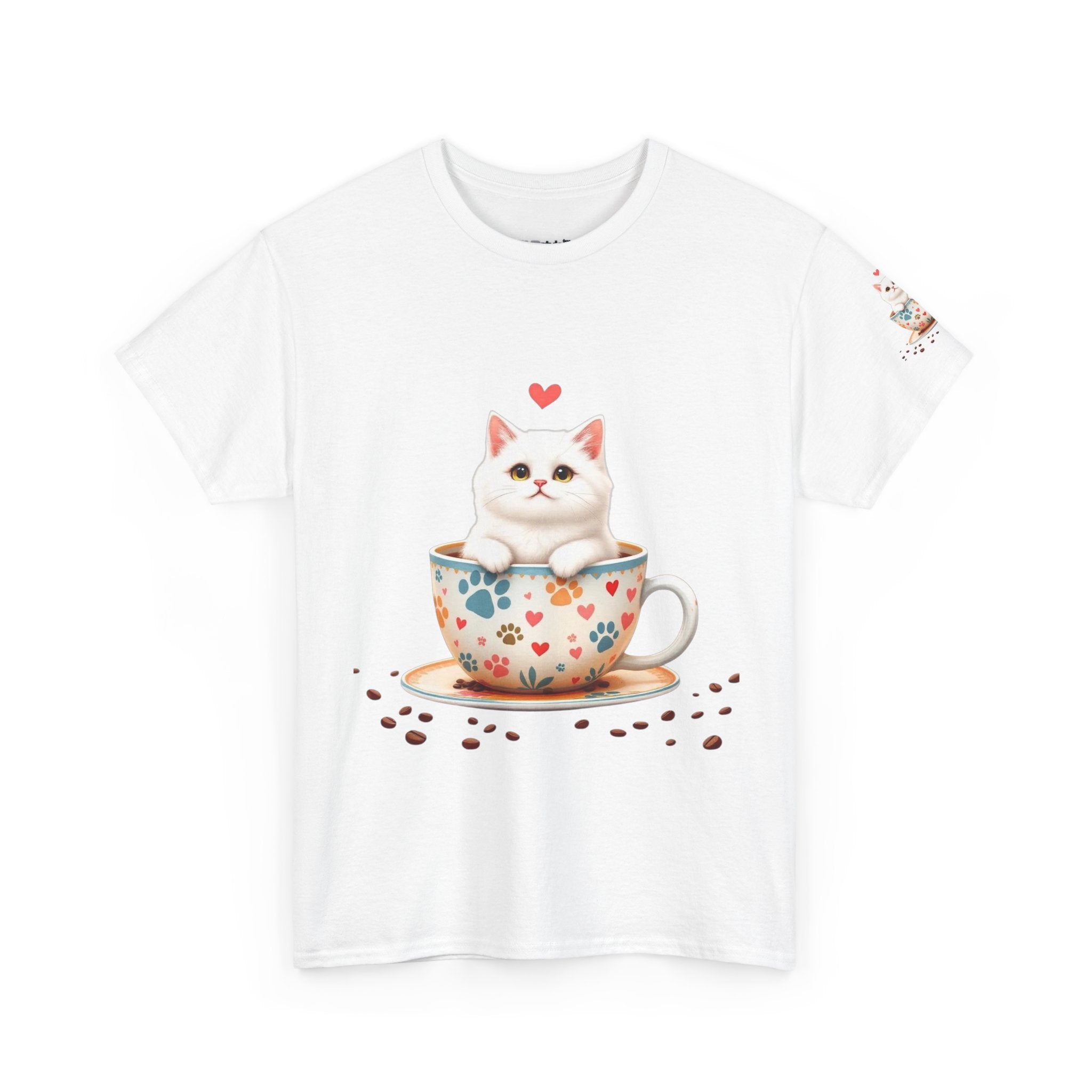 CatCup: Camiseta de Gatito en taza de café, CoffeeLovers Collection.