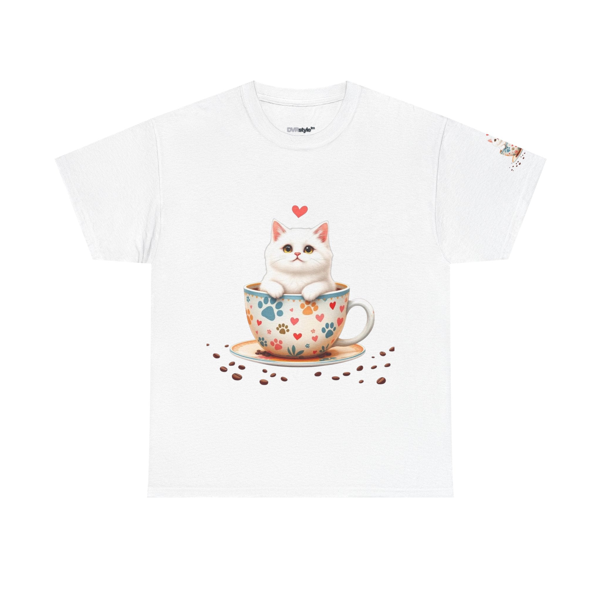 CatCup: Camiseta de Gatito en taza de café, CoffeeLovers Collection.